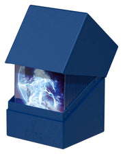 Ultimate Guard Boulder 100+ Return to Earth - Blue - Blue Ultimate Guard Boulder 100+ card deck box with cosmic Return to Earth artwork, partially open lid.