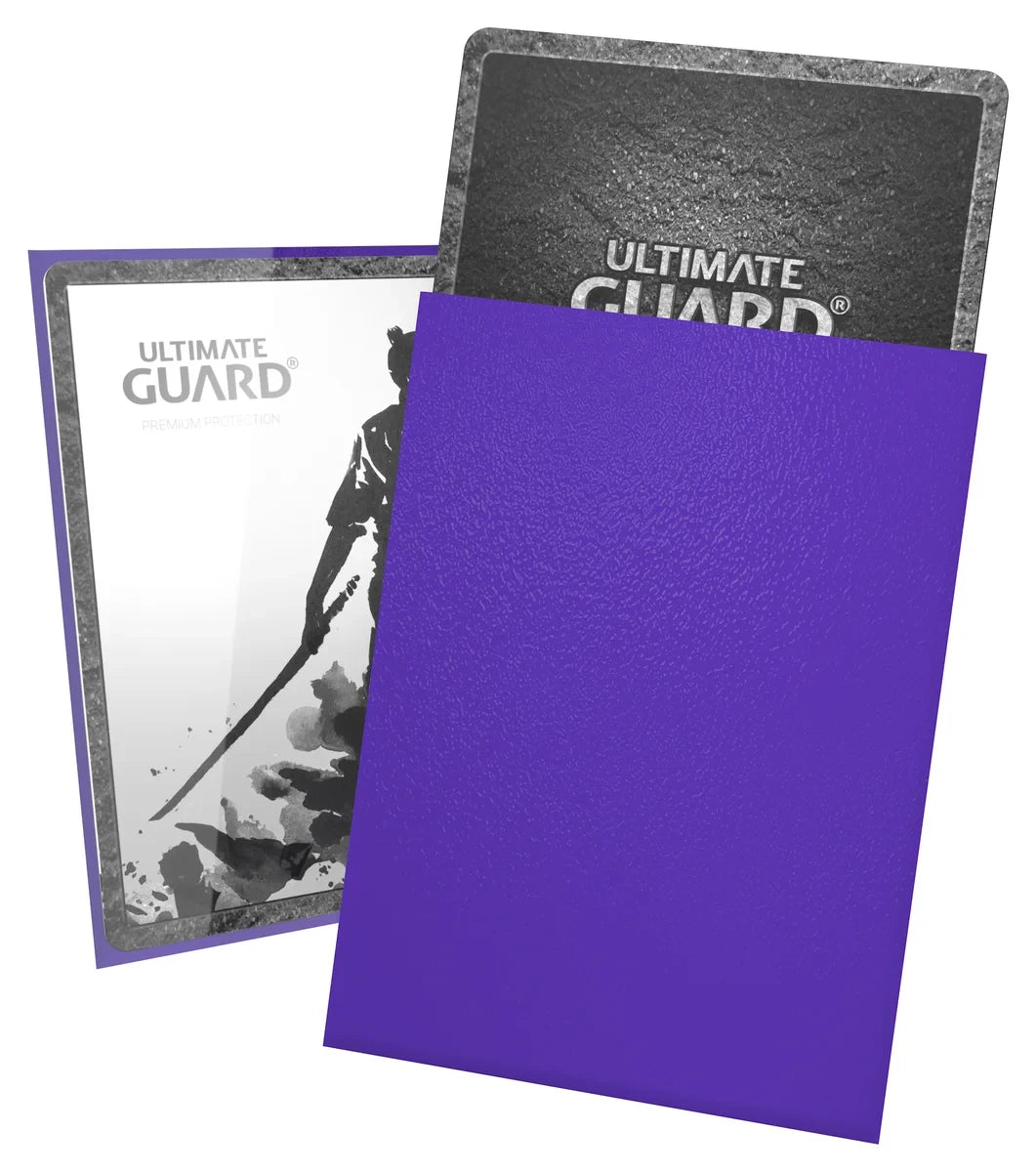 Ultimate Guard Katana 100 ct Standard Sleeves - Blue - Set of blue rectangular card sleeves with a smooth matte finish for standard trading cards.