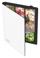 Ultimate Guard 18-Pocket Flexxfolio XenoSkin - White - White card binder with black interior and 18 clear plastic pockets, slim rectangular design.