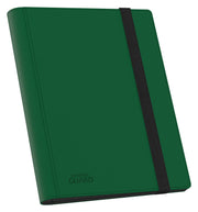 Ultimate Guard 18-Pocket Flexxfolio XenoSkin - Green - Green Ultimate Guard 18-pocket Flexxfolio XenoSkin binder with black elastic closure and textured finish.