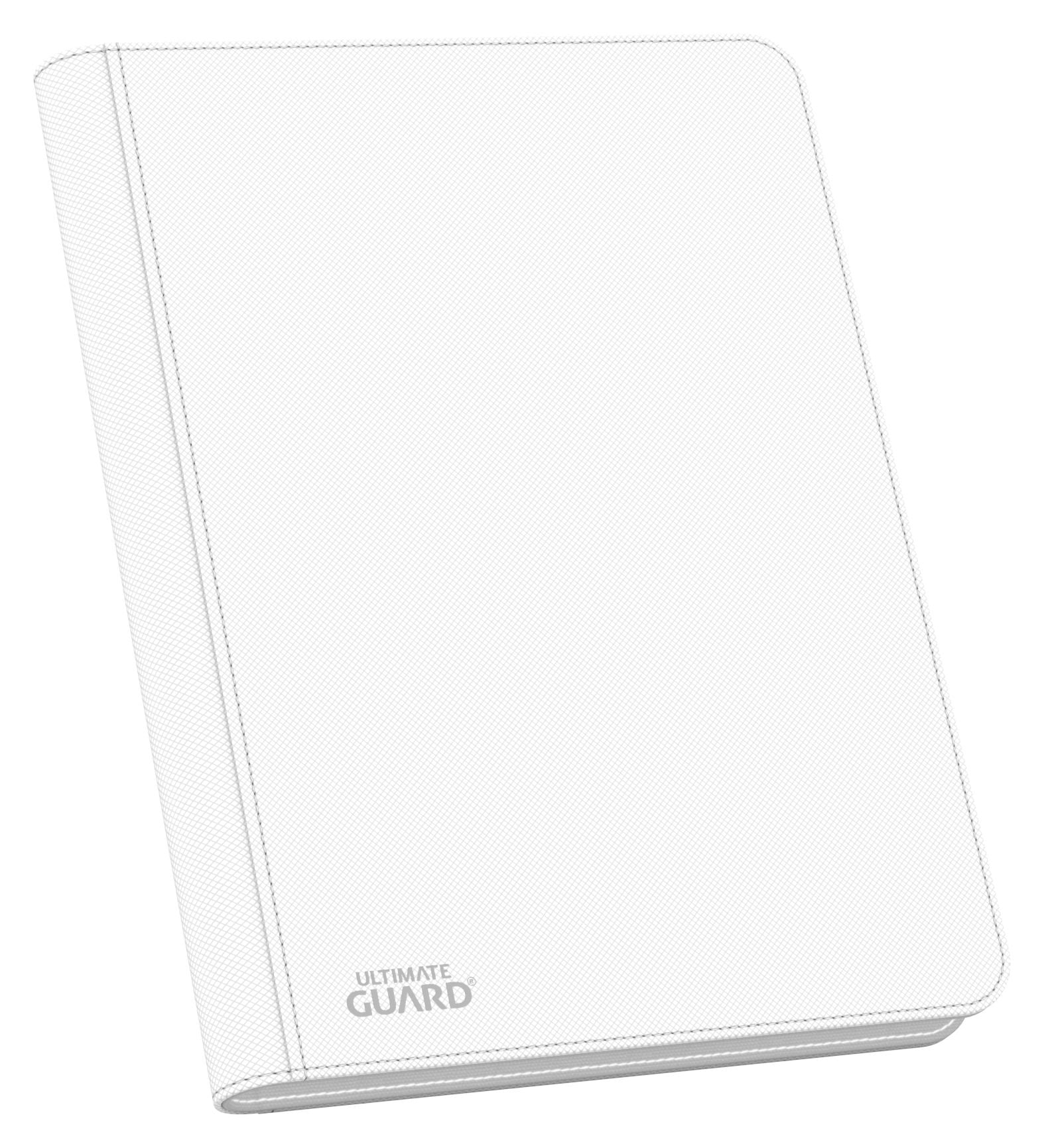 Ultimate Guard 18-Pocket Zipfolio XenoSkin - White - White Ultimate Guard 18-pocket Zipfolio XenoSkin with textured cover and UltraPRO logo on front.