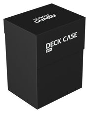 Ultimate Guard 80+ Deck Case - Black - Black rectangular deck case with a flip-top lid, white "Ultimate Guard" and "Deck Case 80+" branding on the front and top.