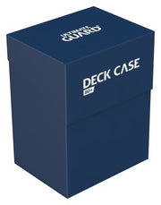 Ultimate Guard 80+ Deck Case - Blue - Blue rectangular deck box with a hinged lid and white Ultimate Guard branding on top and front.