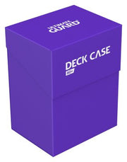 Ultimate Guard 80+ Deck Case - Purple - Purple rectangular deck case with white "Ultimate Guard" and "Deck Case 80+" text, sturdy material.