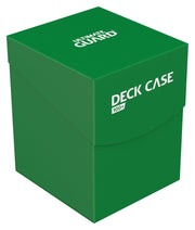 Ultimate Guard 100+ Deck Case - Standard Green - Green Ultimate Guard 100+ deck case with white logo and text, sturdy card storage box.