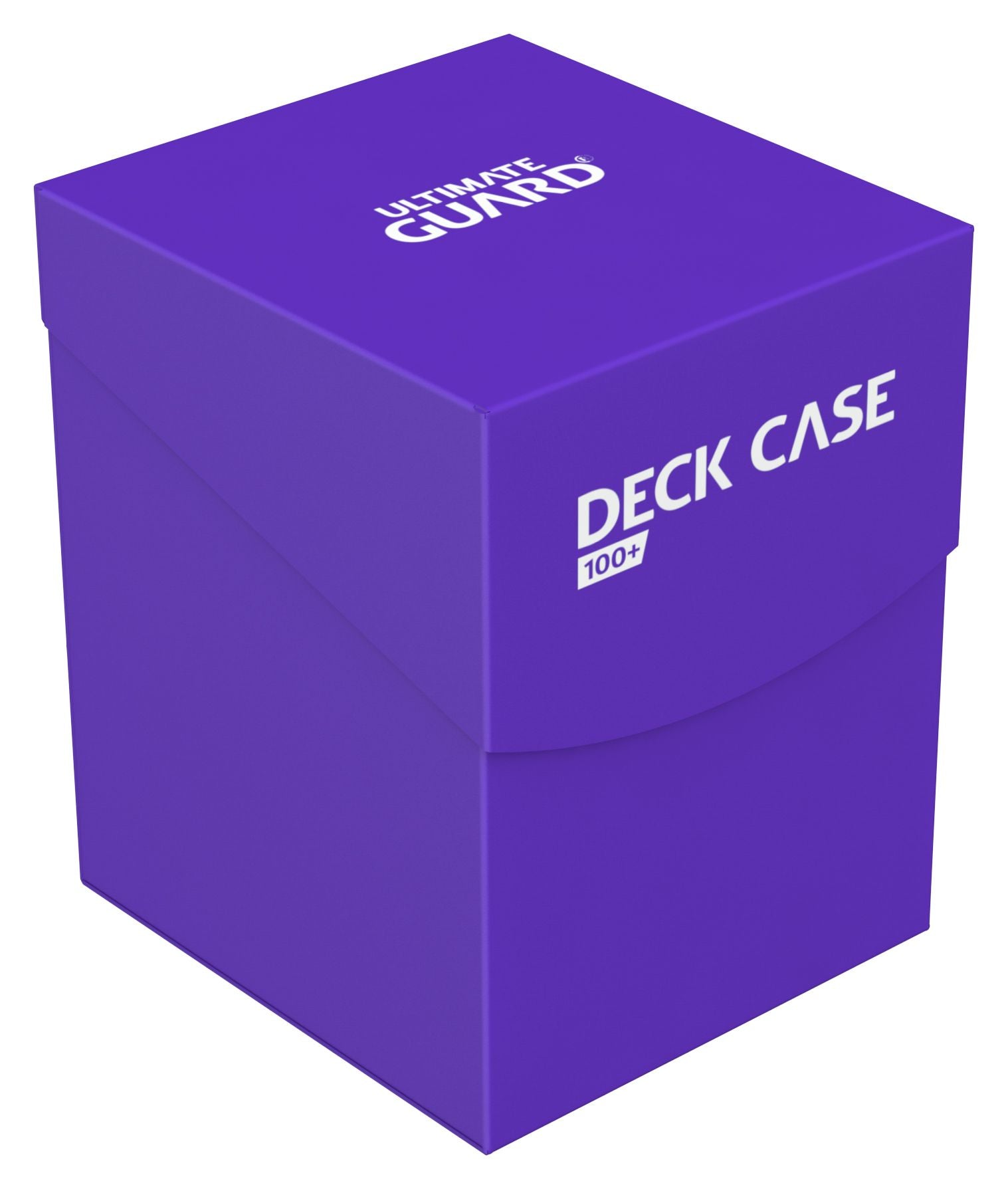 Ultimate Guard 100+ Deck Case - Standard Purple - Purple Ultimate Guard Deck Case with white logo and text, rectangular with lid flap.