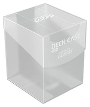 Ultimate Guard 100+ Deck Case - Standard Transparent - Transparent durable plastic deck box with rounded edges and Ultimate Guard logo.