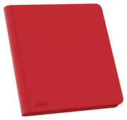 Ultimate Guard 24-Pocket Zipfolio XenoSkin - Red - Red Ultimate Guard 24-pocket Zipfolio XenoSkin card binder with textured finish and zipper closure.
