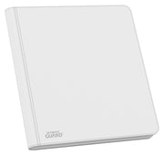 Ultimate Guard 24-Pocket Zipfolio XenoSkin - White - White zippered binder with smooth, matte finish and Ultimate Guard logo on corner.