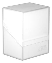 Ultimate Guard Boulder 80+ Deck Case - Frosted - Frosted semi-transparent white rectangular deck case with smooth matte finish and secure closure.