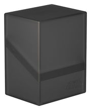 Ultimate Guard Boulder 80+ Deck Case - Onyx - Matte black rectangular deck case with smooth surfaces and subtle beveled edges, compact and sturdy design.