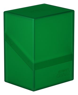 Ultimate Guard Boulder 80+ Deck Case - Emerald - Emerald green rectangular deck case with smooth matte finish and subtle embossed logo.