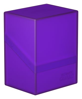 Ultimate Guard Boulder 80+ Deck Case - Amathyst - Purple rectangular deck box with smooth matte finish and subtle brand embossing on front.