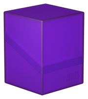 Ultimate Guard Boulder 100+ Deck Case - Amethyst - Amethyst purple rectangular deck case with matte finish and angled front edge.