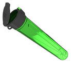 Ultimate Guard MatPod - Green - Green translucent cylindrical storage tube with black cap and latch, slim design.