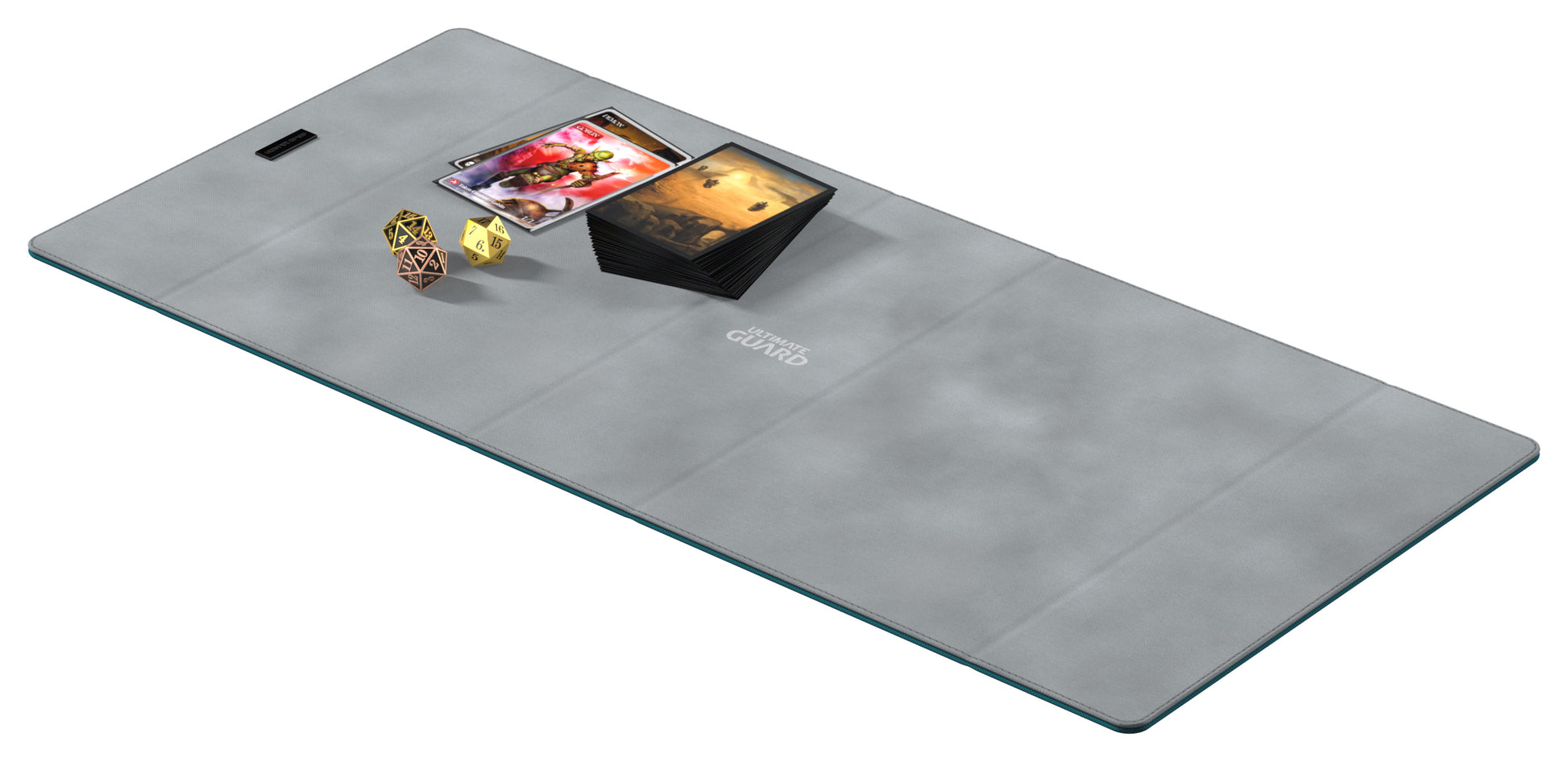 Ultimate Guard Deck Case Smarthive 400+ - Petrol - Petrol blue Ultimate Guard Deck Case Smarthive 400+ with textured surface and open compartments for card storage.