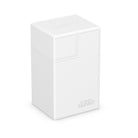 Ultimate Guard Flip 'N' Tray 80 - White - White rectangular card deck box with flip tray and embossed Ultimate Guard logo on front.
