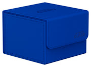 Ultimate Guard Sidewinder 133+ Monocolor - Blue - Blue rectangular deck box with smooth matte finish and fold-over flap closure.