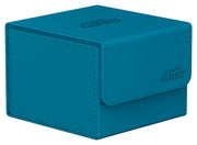 Ultimate Guard Sidewinder 133+ Monocolor - Petrol - Petrol blue rectangular deck box with smooth finish and flap lid embossed with Ultimate Guard logo.
