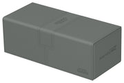 Ultimate Guard Twin Flip'n'Tray 266+ Monocolor - Grey - Grey rectangular plastic deck box with a flip tray design and subtle embossed branding.