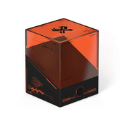 Ultimate Guard Boulder 100+: Magic the Gathering: Edge of Eternities - Kav - Transparent orange and black rectangular deck box with matte black base and minimalist black emblem on the lid.