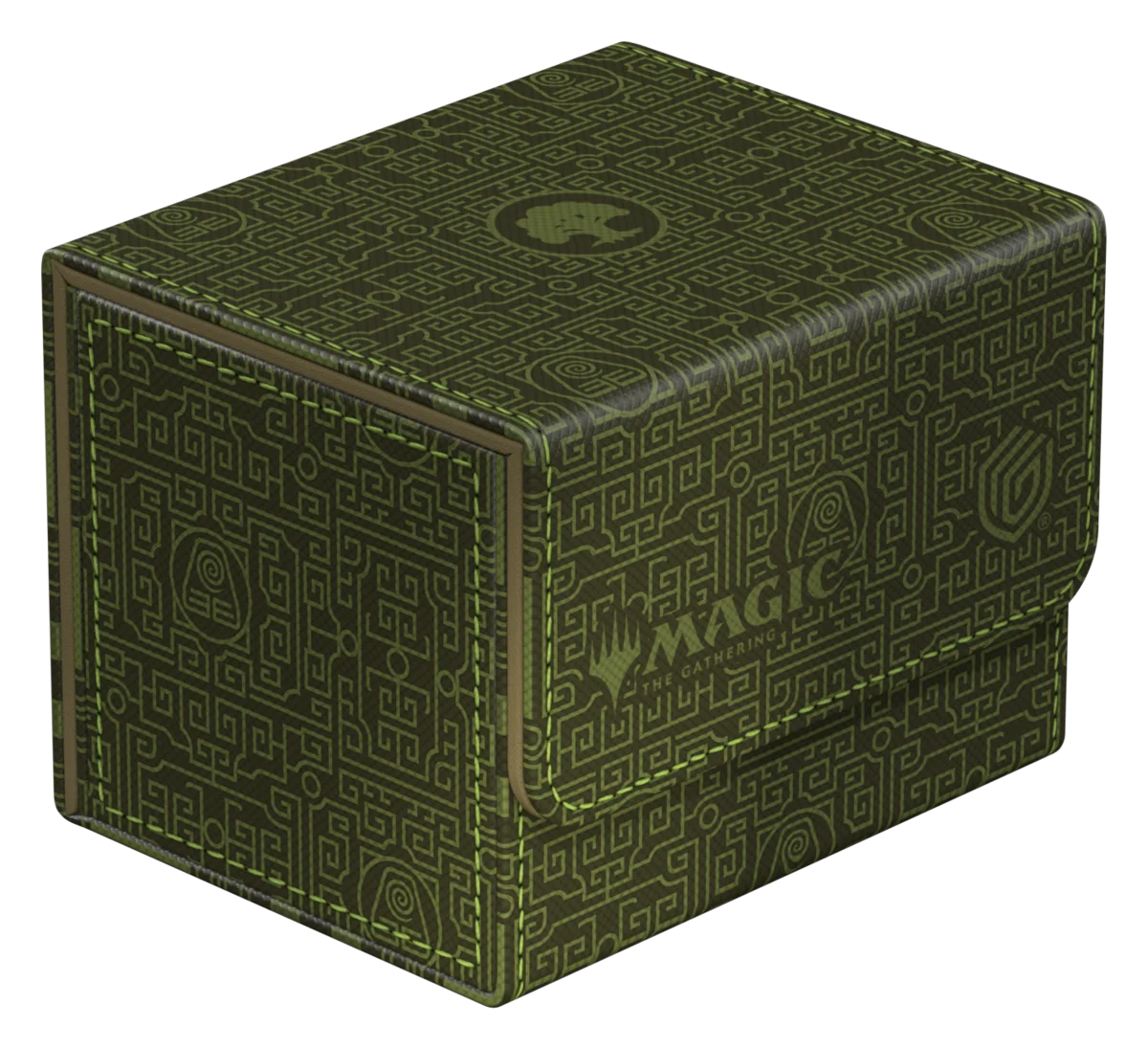 Ultimate Guard Sidewinder 100+: Magic the Gathering: Avatar The Last Airbender - Green Mana - The Gathering logo embossed on the flap.