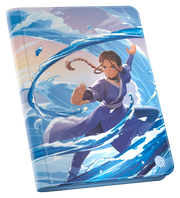 Ultimate Guard 9-Pocket ZipFolio: Magic the Gathering: Avatar The Last Airbender - Katara - Blue zippered folio with artwork of Katara from Avatar The Last Airbender controlling swirling water around her.