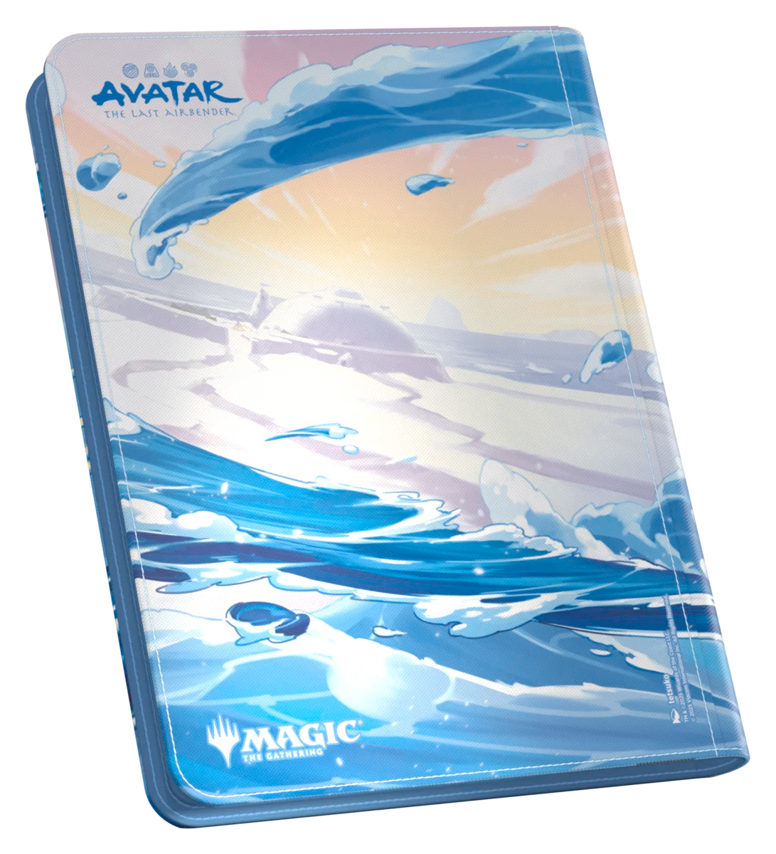 Ultimate Guard 9-Pocket ZipFolio: Magic the Gathering: Avatar The Last Airbender - Katara - Blue and white card binder with water splash design featuring Katara from Avatar The Last Airbender, 9-pocket zip folio.