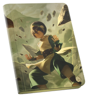 Ultimate Guard 9-Pocket ZipFolio: Magic the Gathering: Avatar The Last Airbender - Toph - ZipFolio with a stone-earth textured design featuring Toph from Avatar The Last Airbender in green and beige outfit.