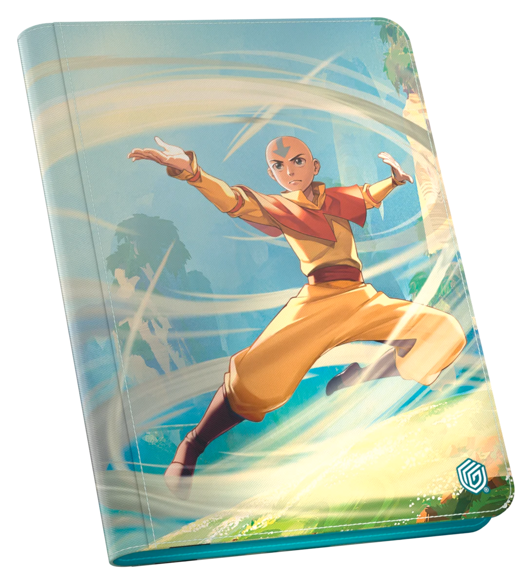 Ultimate Guard 9-Pocket ZipFolio: Magic the Gathering: Avatar The Last Airbender - Aang (PREORDER) - 9-pocket card binder with Aang artwork, vibrant blue and orange tones, zip closure.