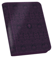 Ultimate Guard 4-Pocket ZipFolio: Magic the Gathering: Avatar The Last Airbender - Black Mana - Black zipfolio with intricate dark purple patterns featuring repeated black mana symbols from Magic the Gathering.