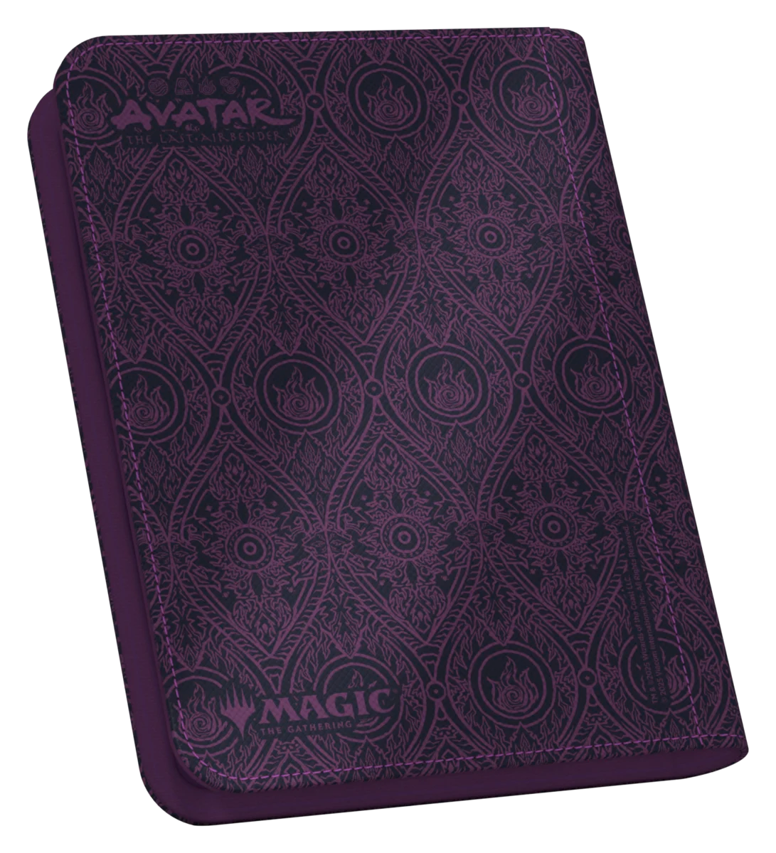 Ultimate Guard 4-Pocket ZipFolio: Magic the Gathering: Avatar The Last Airbender - Black Mana - The Gathering and Avatar The Last Airbender symbols.