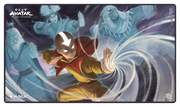 Ultimate Guard Playmat: Magic the Gathering: Avatar The Last Airbender - Enter the Avatar State - Playmat featuring Avatar Aang in dynamic pose with swirling elemental energy, blue ghostly figures, and dark purple.