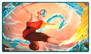 Ultimate Guard Playmat: Magic the Gathering: Avatar The Last Airbender - Avatar Aang - Colorful playmat featuring Avatar Aang in dynamic pose, bending water and fire with swirling energy effects on vibrant.