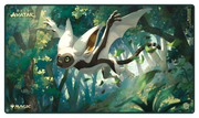 Ultimate Guard Playmat: Magic the Gathering: Avatar The Last Airbender - Momo, Friendly Flier (PREORDER) - Playmat featuring Momo, a white flying lemur with large ears and wings, soaring through a lush green forest background with.