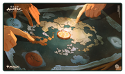Ultimate Guard Playmat: Magic the Gathering: Avatar The Last Airbender - White Lotus Tile (PREORDER) - The Last Airbender White Lotus tile map design with hands pointing at locations.