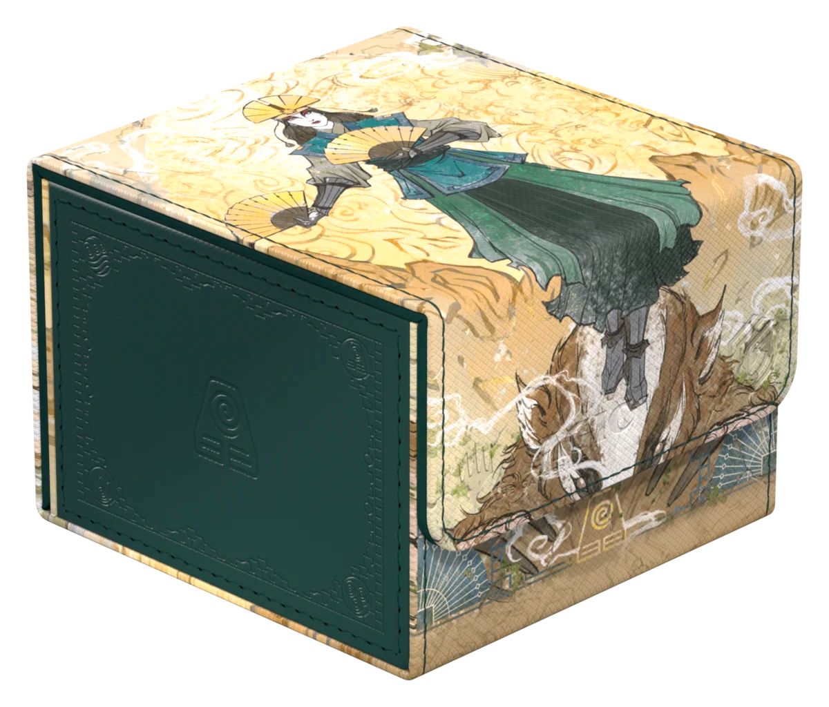 Ultimate Guard Sidewinder 133+: Magic the Gathering: Avatar The Last Airbender - The Legend of Kyoshi - The Last Airbender character Kyoshi in green attire, set against a beige background with ornate patterns.