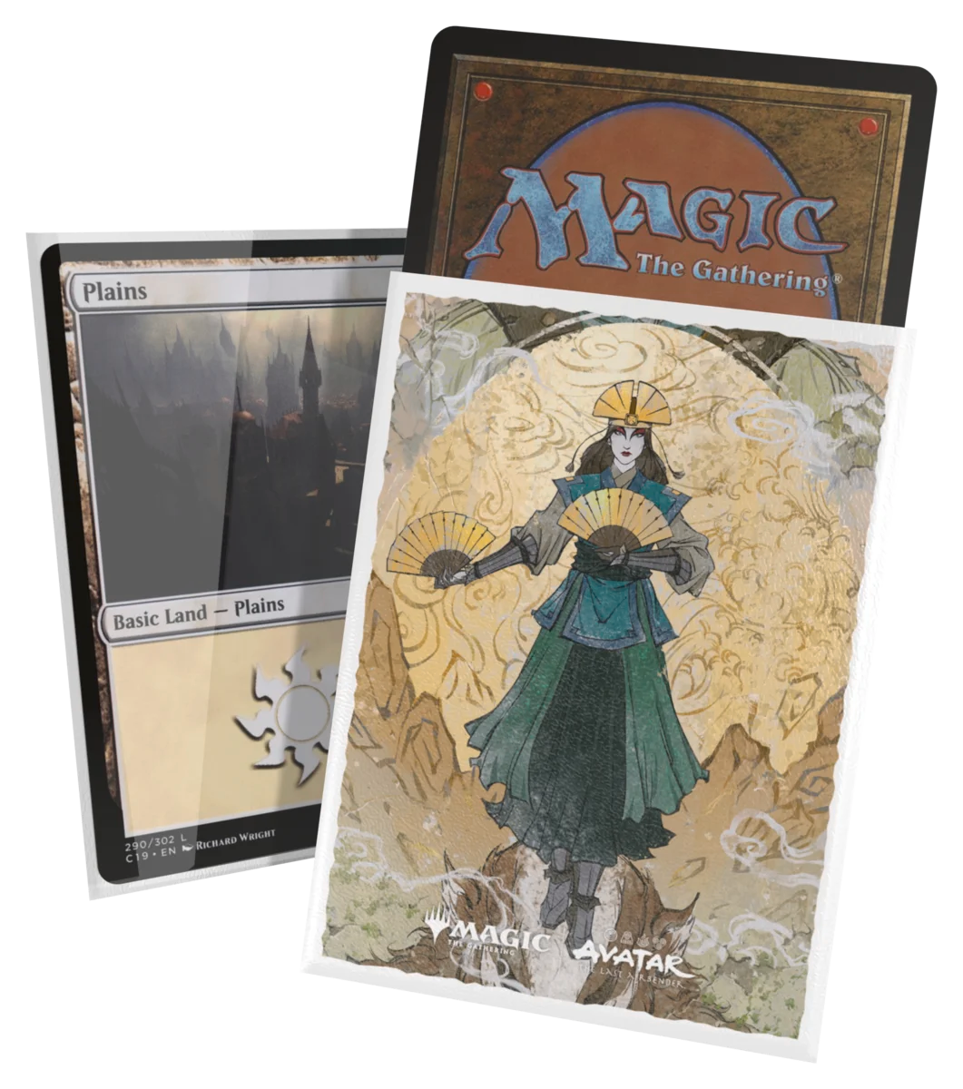 Ultimate Guard Art Sleeves: Magic the Gathering: Avatar The Last Airbender - The Legend of Kyoshi - Card sleeves featuring a detailed illustration of Kyoshi from Avatar The Last Airbender, with earthy tones and intricate.