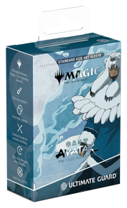 Ultimate Guard Art Sleeves: Magic the Gathering: Avatar The Last Airbender - The Legend of Kuruk - Blue and white Magic the Gathering card sleeves featuring Kuruk from Avatar The Last Airbender with water and spirit motifs.