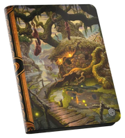 Ultimate Guard 18-Pocket Zipfolio 360 Xenoskin: Lorwyn Eclipsed - Swamp - Zipfolio binder with swamp-themed cover art featuring a mossy stone face, twisted tree branches, and glowing fireflies under