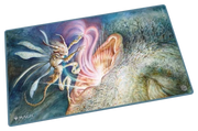 Ultimate Guard Playmat: Lorwyn Eclipsed - Dream Seizer - Fantasy-themed playmat with a fairy casting magic over a sleeping giant’s face, blending soft blue, pink, and earthy tones.