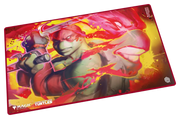 Ultimate Guard Playmat: Teenage Mutant Ninja Turtles - Raphael's Technique - Red playmat featuring Teenage Mutant Ninja Turtle Raphael in action pose with clenched fist and dynamic yellow and orange.