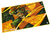 Ultimate Guard Playmat: Teenage Mutant Ninja Turtles - Michelangelo's Technique - Rectangular playmat with vibrant orange and yellow tones featuring Michelangelo from Teenage Mutant Ninja Turtles in an.