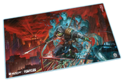 Ultimate Guard Playmat: Teenage Mutant Ninja Turtles - Last Ronin - Rectangular gaming playmat featuring a dynamic Teenage Mutant Ninja Turtles Last Ronin design with dark red cityscape.