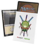 Ultimate Guard Art Sleeves: Teenage Mutant Ninja Turtles - Turtle Planeswalker Symbol - Card sleeve featuring a green turtle shell with crossed katanas and swords, Teenage Mutant Ninja Turtles design.
