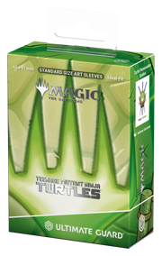 Ultimate Guard Art Sleeves: Teenage Mutant Ninja Turtles - Turtle Planeswalker Symbol - The Gathering branding, featuring a stylized turtle planeswalker symbol.