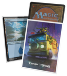 Ultimate Guard Art Sleeves: Teenage Mutant Ninja Turtles - Turtle Van - Card sleeve featuring Teenage Mutant Ninja Turtles van illustration in green and yellow on glossy finish paper sleeve.