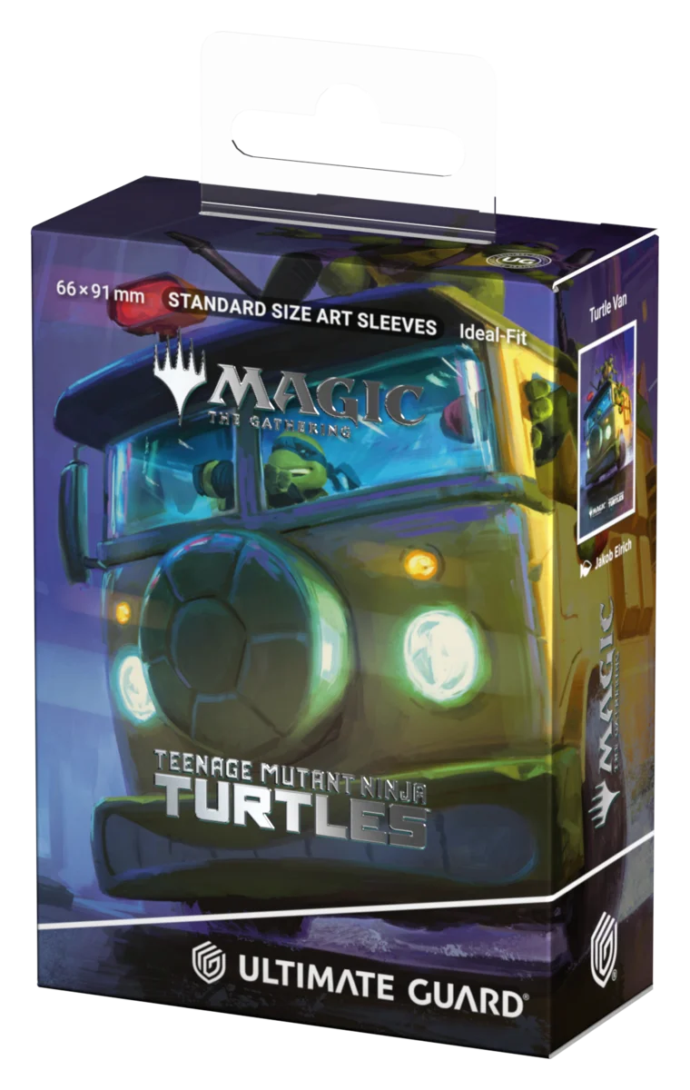 Ultimate Guard Art Sleeves: Teenage Mutant Ninja Turtles - Turtle Van - Box of Ultimate Guard Art Sleeves featuring Teenage Mutant Ninja Turtles Turtle Van with colorful van illustration on front.