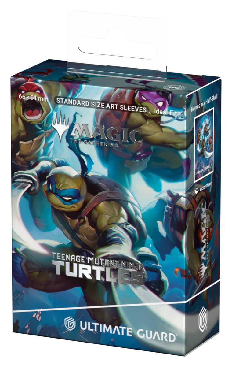 Ultimate Guard Art Sleeves: Teenage Mutant Ninja Turtles - Heroes in a Half Shell - Pack of Ultimate Guard card sleeves featuring Teenage Mutant Ninja Turtles artwork with vibrant colors and action poses.
