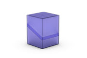 Ultimate Guard Boulder 100+ Deck Case - Amathyst - Translucent purple plastic card deck case with a secure hinged lid, square shape.